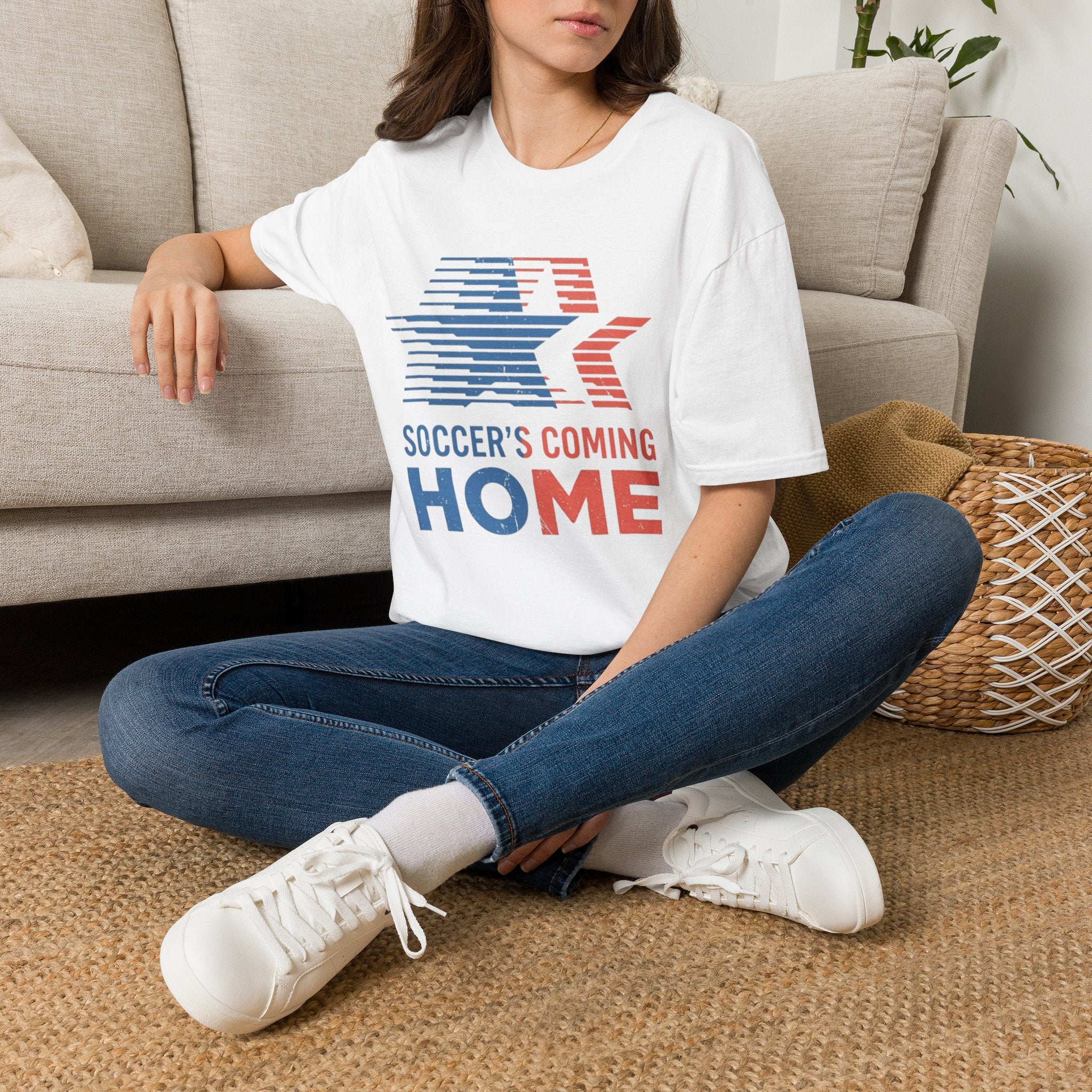 Soccer's Coming Home T-Shirt — Retro Star Football Fan Tee
