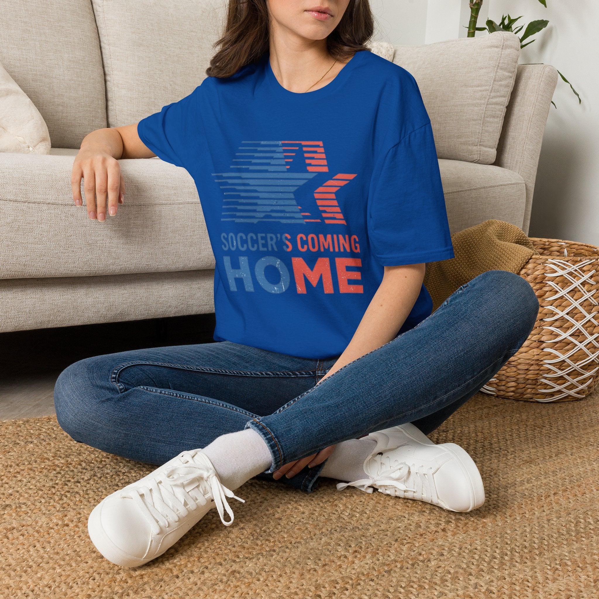 Soccer's Coming Home T-Shirt — Retro Star Football Fan Tee