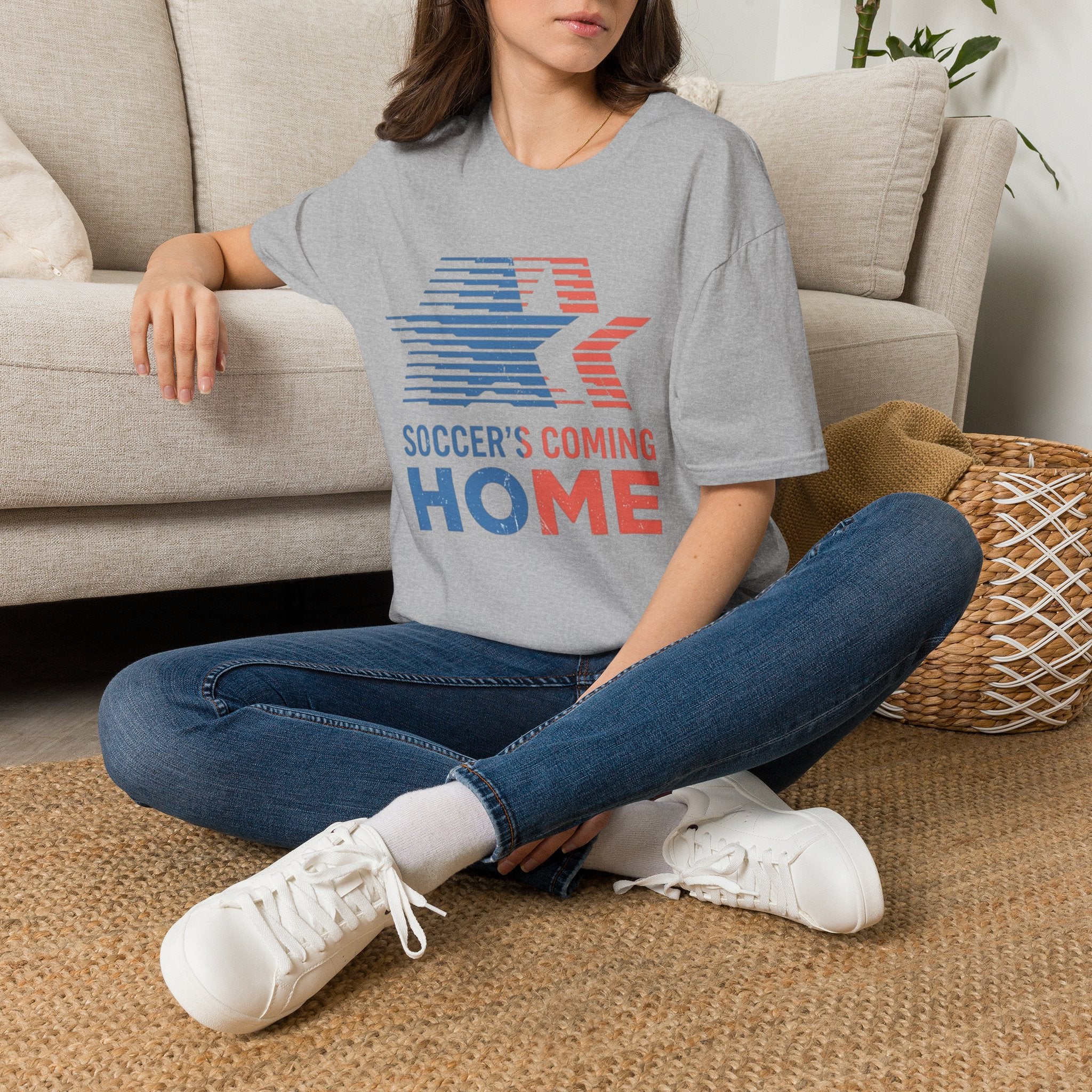 Soccer's Coming Home T-Shirt — Retro Star Football Fan Tee